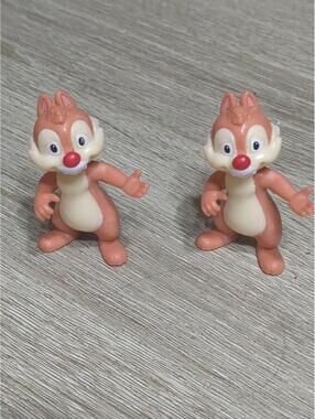 Vintage Chip and Dale Plastic Figurines Set of 2